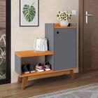 Sapateira Shoes Hall Entrada Assento 1 Porta Prateleiras Orga