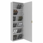 Sapateira Suspensa Com Espelho Luna Espresso Móveis Branco