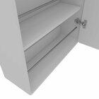 Sapateira Suspensa Com Espelho Luna Espresso Móveis Branco