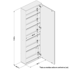 Sapateira Suspensa Com Espelho Multiuso 01 Porta 04 Prateleir