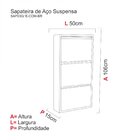 Sapateira Suspensa Em Aço Para 9 Pares Branco