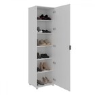 Sapateira Versa Home 1 Porta 5 Prateleiras Com Espelho Branco