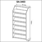 Sapateira Vertical 7 Prateleiras Sa3403  Rústico