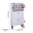 Sapateira Vertical Dark 3 Gavetas Basculantes Organizadora Ca