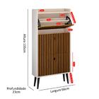 Sapateira Vertical Dark 3 Gavetas Basculantes Organizadora Ca