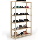 Sapateira Vertical De Madeira 6 Prateleiras