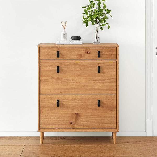 Sapateira Vertical Madeira Multiuso 2 Portas 1 Gaveta Mikka R