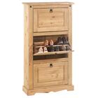 Sapateira Vertical Organizadora Madeira 3 Portas 15 Pares Rus