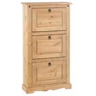 Sapateira Vertical Organizadora Madeira 3 Portas 15 Pares Rus