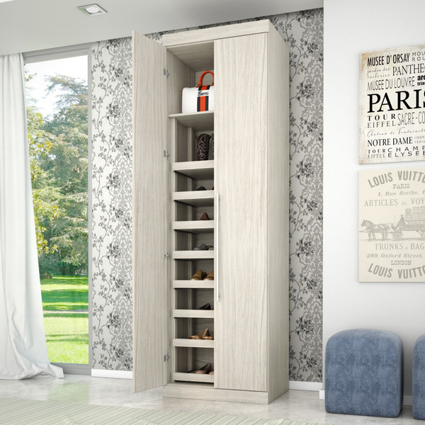 Sapateira Virtual 2 Portas E 8 Gavetas Robel - Rovere