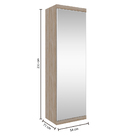 Sapateira Virtual Com Espelho E 8 Gavetas Robel - Cedro