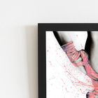 Sapatilha Ballet Arte Rosa Quadro Moldura Preta 60x40cm