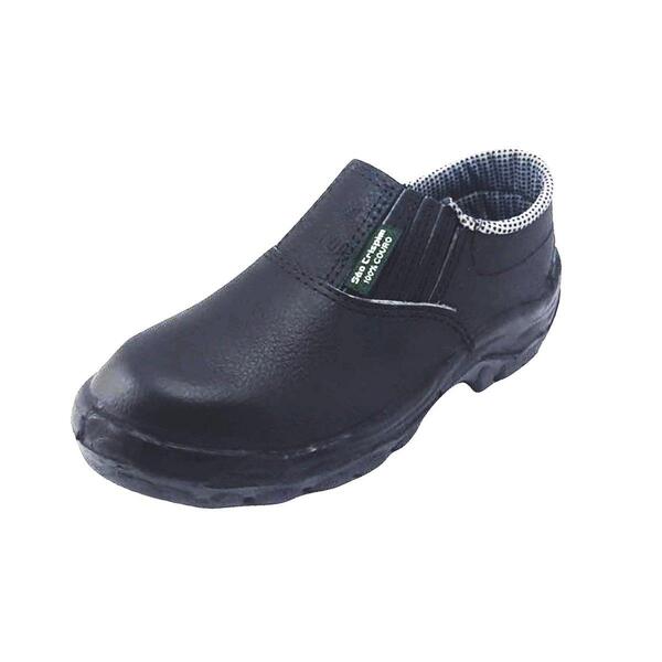 Sapato Elástico Lateral Vaqueta Preto N° 43 - São Crispim