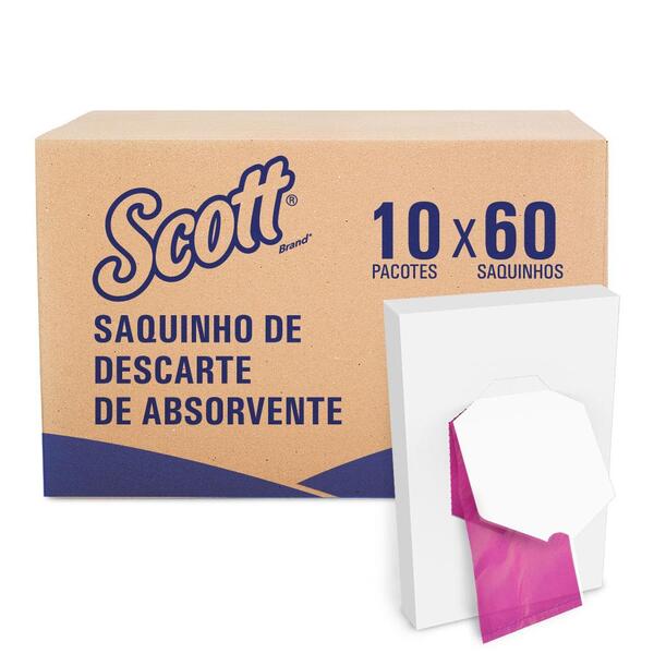 Saquinho De Descarte De Absorvente 60 Unidades - Caixa Com 10