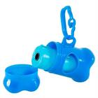 Saquinhos Cata Caca Coco Refil Com Suporte Para Cachorro Azul
