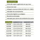 Sauna A Vapor Indoor Steam Inox - Sodramar 15kw - Até 25m³