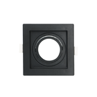 Saveenergy Spot Preto Quadrado Embutido Com Recuo 1 X Gu10