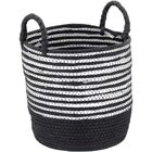 Sawalli Cesta Decorativa Organizadora Cachepô Fibra Preto 3 P