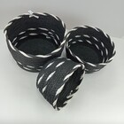 Sawalli Cesta Decorativa Organizadora Cachepô Fibra Preto 3 P