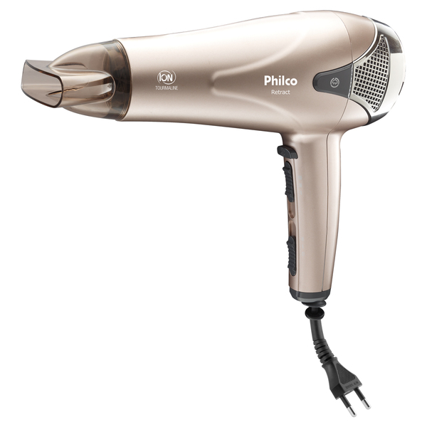 Secador De Cabelo Philco 2000w Retract Psc06rg 127v