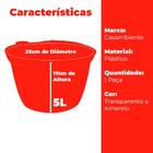 Secadora Centrífuga De Salada De Plástico Amarelo 25cm 5l - C