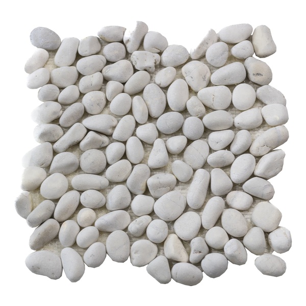 Seixo de Pedra SPZ89 30x30x2cm Branco Fosco Gmi