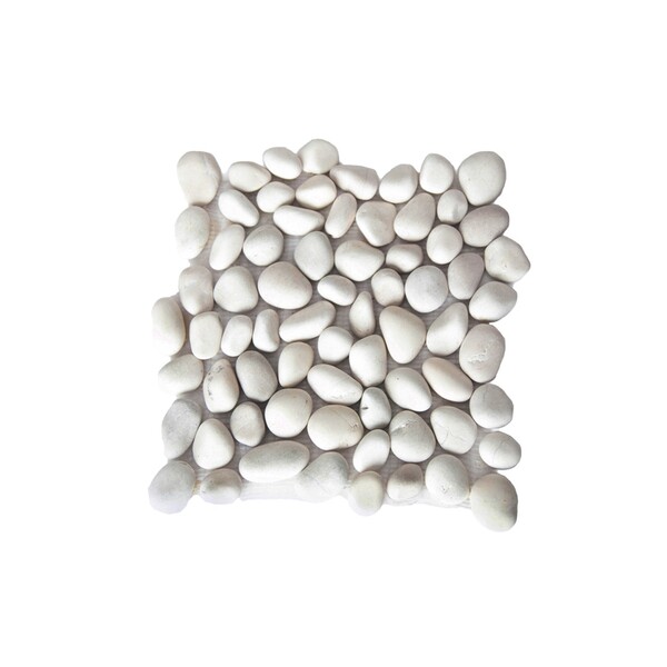 Seixo de Pedra Natural SPZ89M 30,5x30,5x0,6cm Glass Mosaic