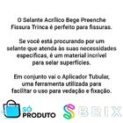 Selante Acrílico Bege Preenche Fissura Trinca E Aplicador