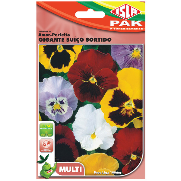 Semente Amor-Perfeito Gigante Suíço Sortido Isla Sementes