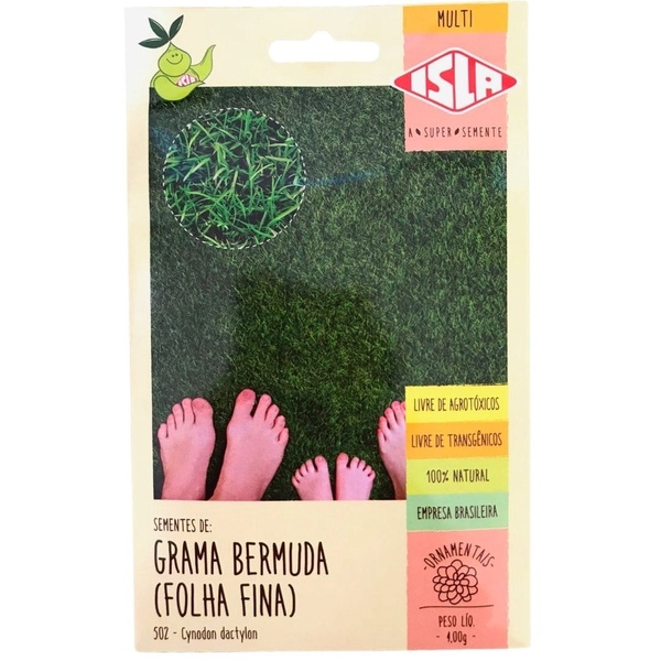 Semente De Grama Bermuda Fina Kit Com 48g Pronto P/ Plantio