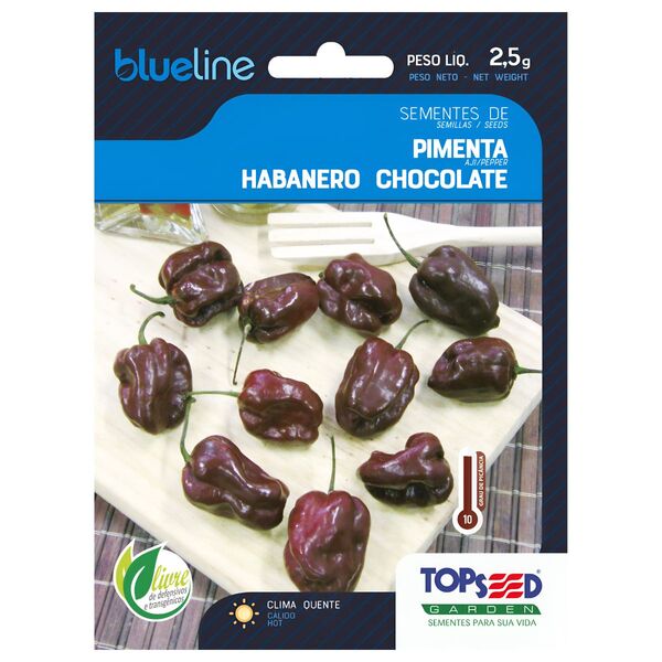 Semente De Pimenta Habanero Chocolate Blueline Topseed