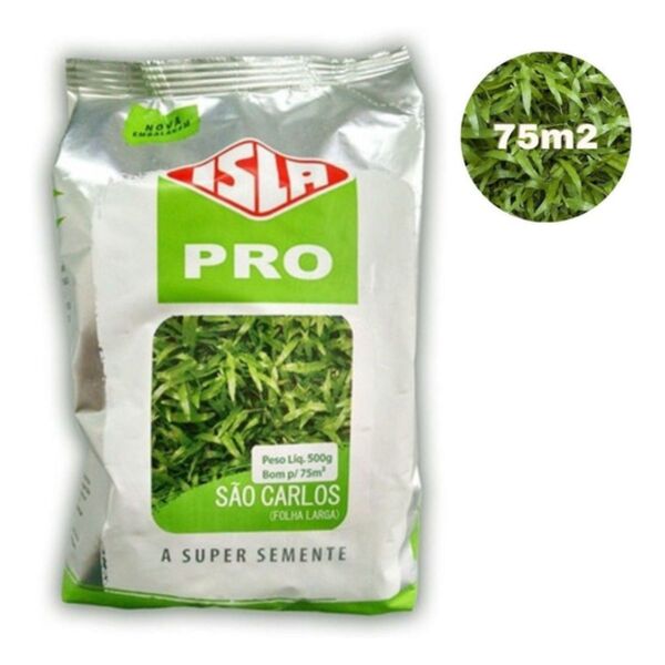 Semente Grama São Carlos (folha Larga) 500g Isla