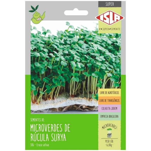 Sementes Brotos Microverdes De Rúcula Surya Super Isla