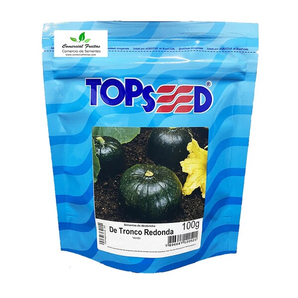 Sementes De Abobrinha De Tronco Redonda Verde Pcte C/ 100 Gra