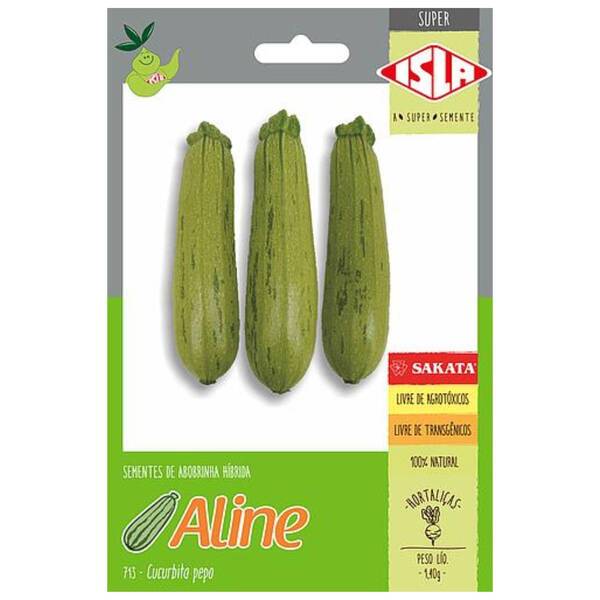 Sementes De Abobrinha Híbrida Aline Super Isla