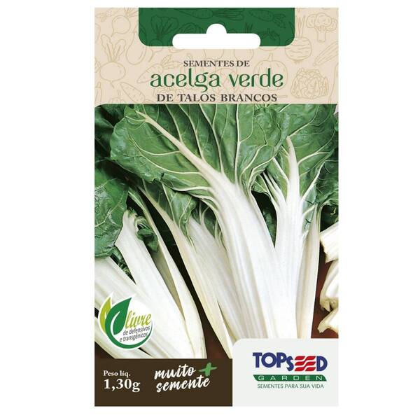 Sementes De Acelga Verde De Talos Brancos Topseed