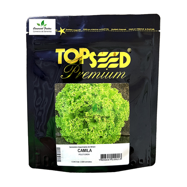 Sementes De Alface Crespa Camila Peletizada Pcte C/ 2.000 Sem