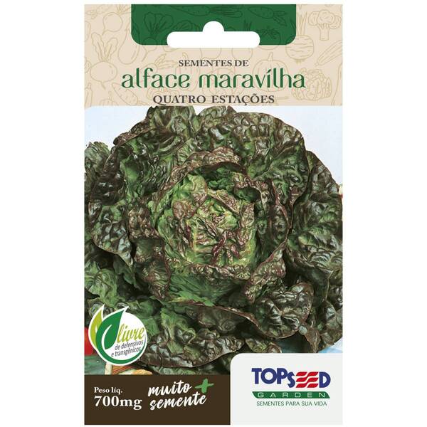 Sementes De Alface Maravilha Quatro Estações Topseed