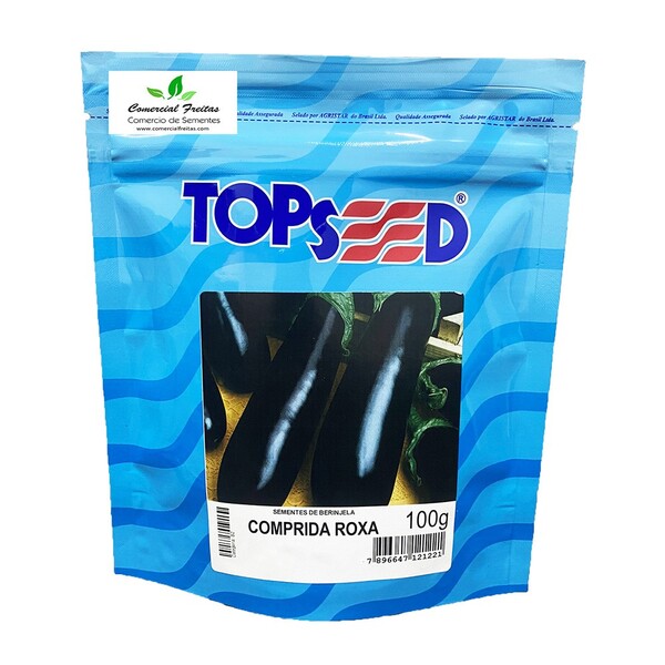 Sementes De Berinjela Comprida Roxa Pcte C/ 100 Gramas