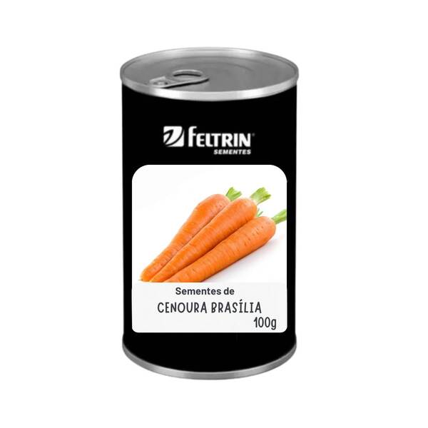 Sementes De Cenoura Brasília Irecê (lata 100g) Feltrin