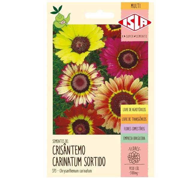 Sementes De Crisântemo Carinatum [sortido] Isla