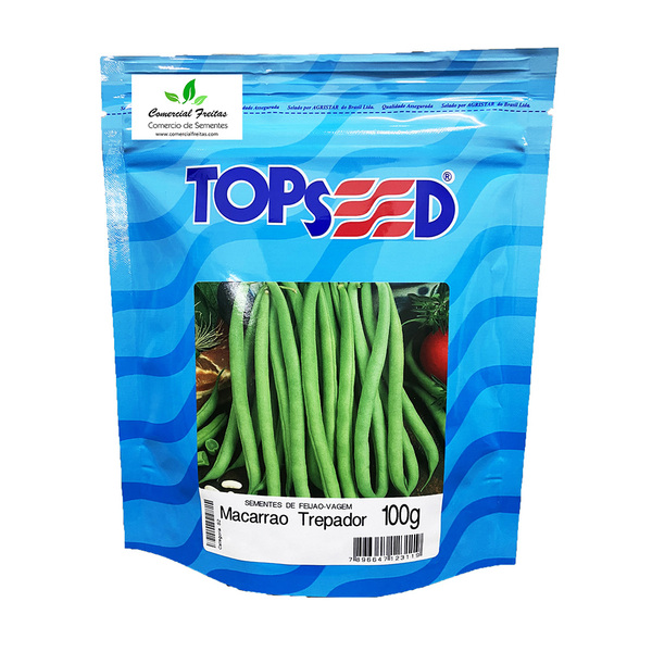 Sementes De Feijão De Vagem Macarrão Trepador Pcte C/ 100 Gra