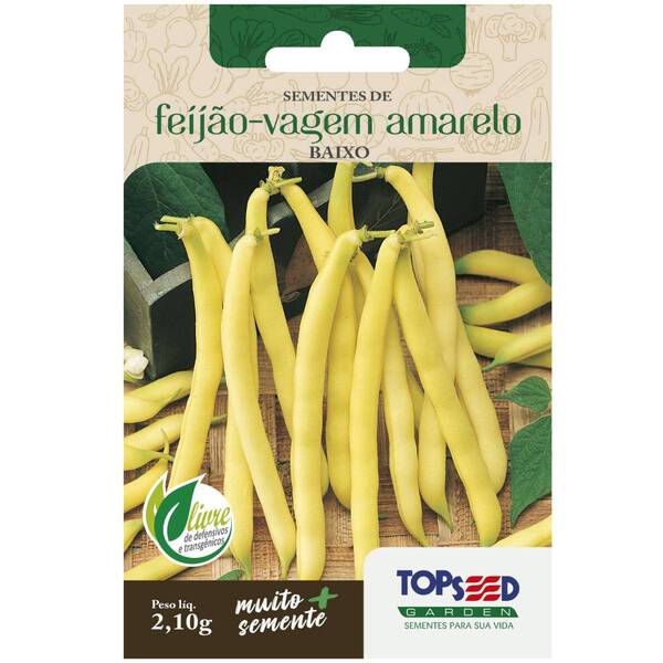 Sementes De Feijão Vagem Rasteiro Amarelo Baixo Topseed