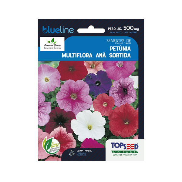 Sementes De Petunia Multiflora Ana Sortida Env. C/ 500mg