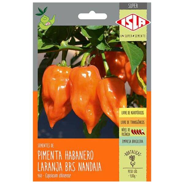 Sementes De Pimenta Nandaia (habanero Laranja) Super Isla