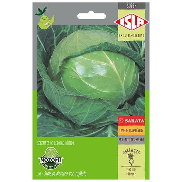 Sementes De Repolho Híbrido Nozomi Super Isla