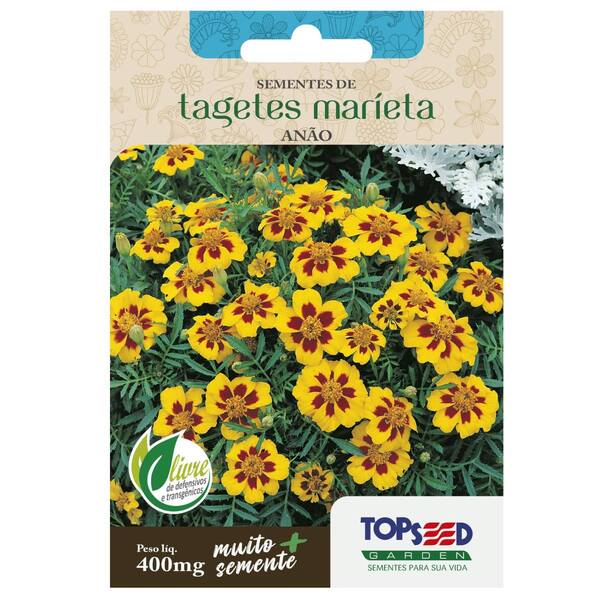 Sementes De Tagetes Marieta Anão [cravo Francês] Topseed