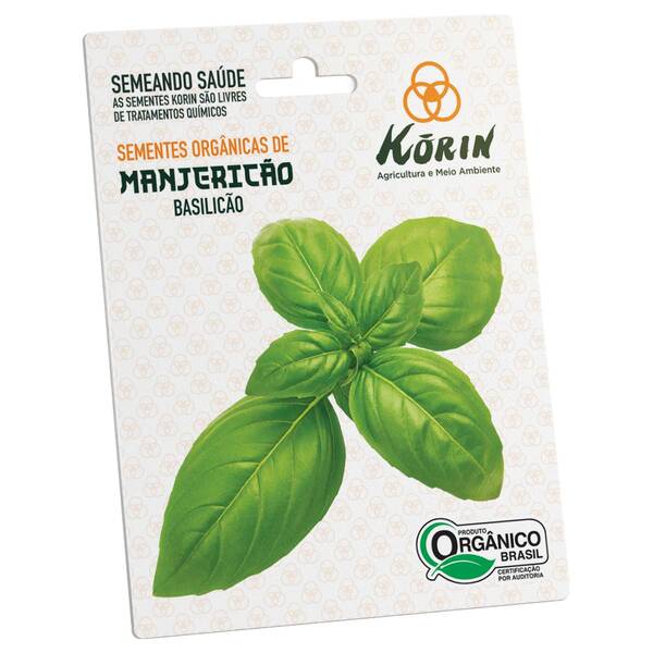 Sementes Orgânicas de Manjericão Basilicão (0,08g) KORIN