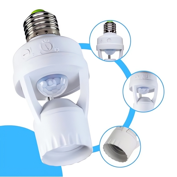 Sensor De Movimento - Presença Lâmpada E27 - Acionamento Auto