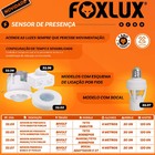 Sensor De Presença  Com Base E-27 Bivolt Foxlux
